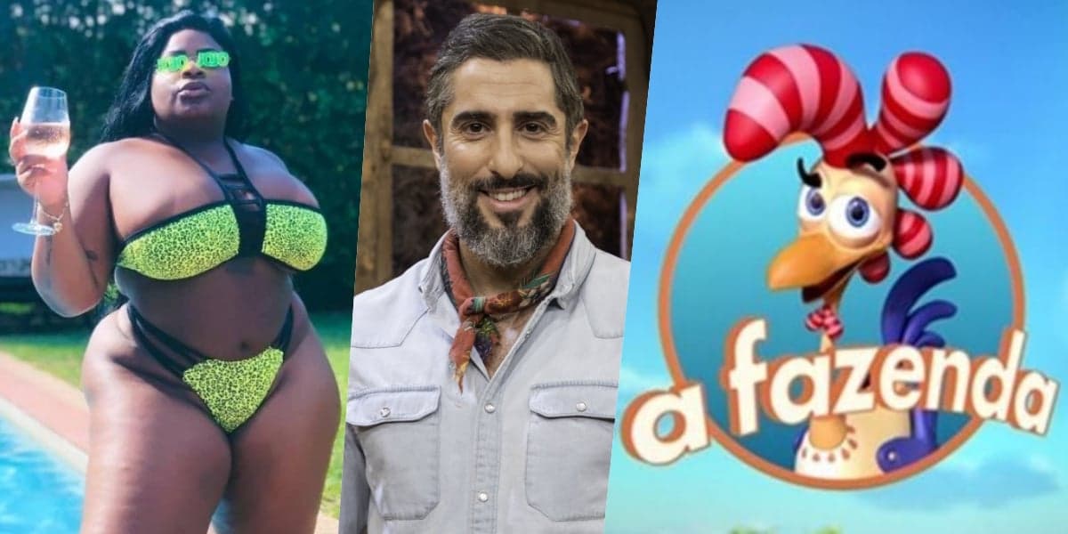 Jojo Todynho, Marcos Mion em A Fazenda (Foto: Montagem)