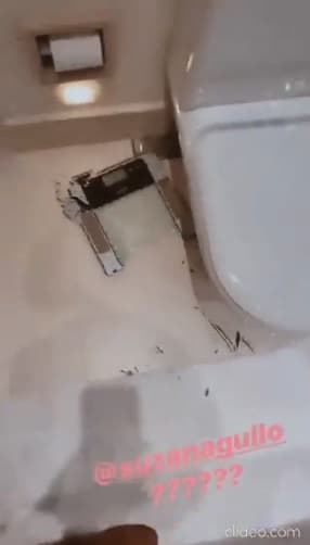 Vídeo: Marcos Mion exibindo balança quebrada em banheiro da sua casa (Foto: Reprodução) Vídeo: Marcos Mion exibindo balança quebrada em banheiro da sua casa (Foto: Reprodução)