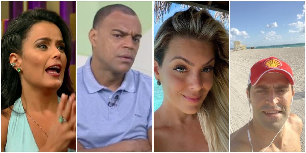 Denílson é casado com Luciele di Camargo e Renata Fan namora Átila Abreu (Reprodução) Denílson é casado com Luciele di Camargo e Renata Fan namora Átila Abreu (Reprodução)