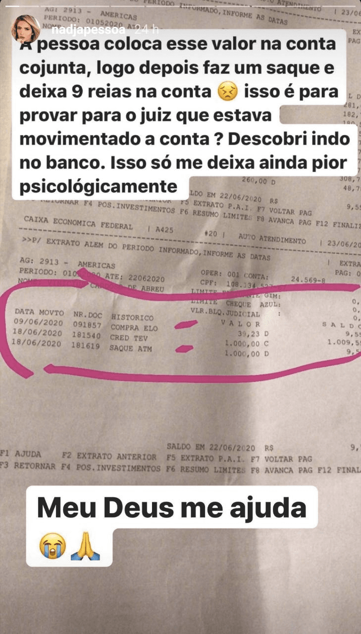 Nadja Pessoa desabafou com seus seguidores (Foto: reprodução) Nadja Pessoa desabafou com seus seguidores (Foto: reprodução)