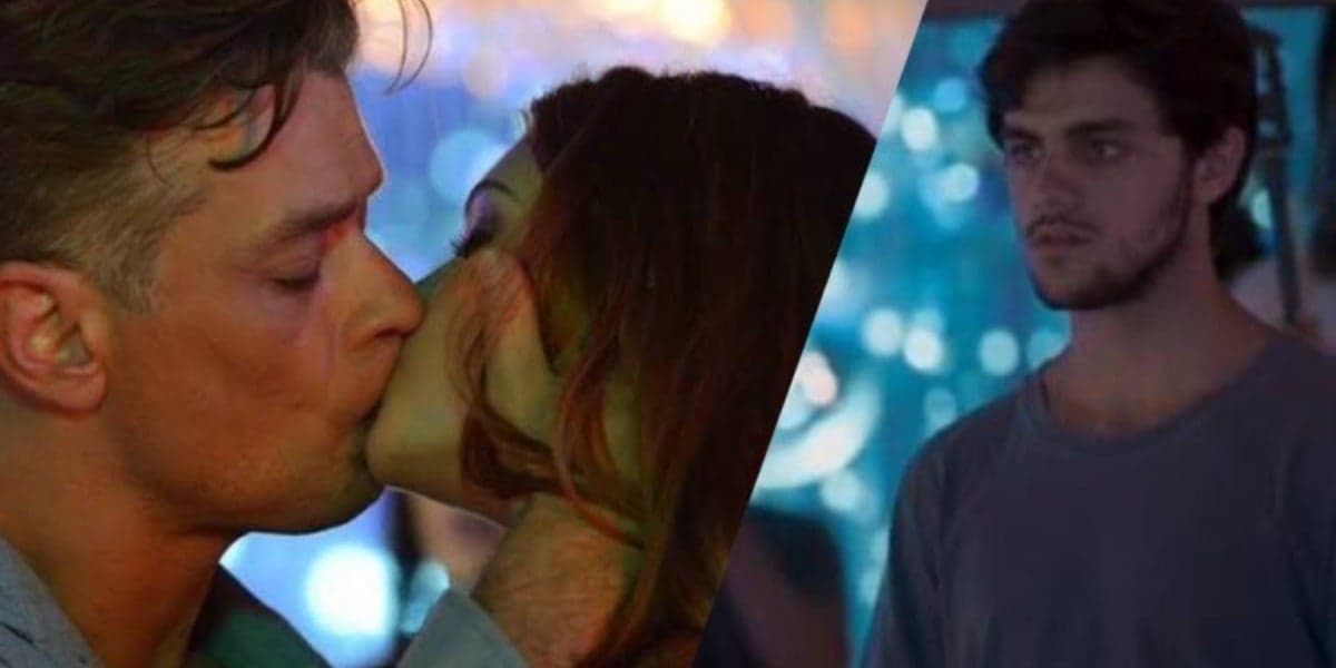 Totalmente Demais, Jonatas fica arrasado ao ver Eliza beijando Arthur (Montagem: TV Foco) Totalmente Demais, Jonatas fica arrasado ao ver Eliza beijando Arthur (Montagem: TV Foco)