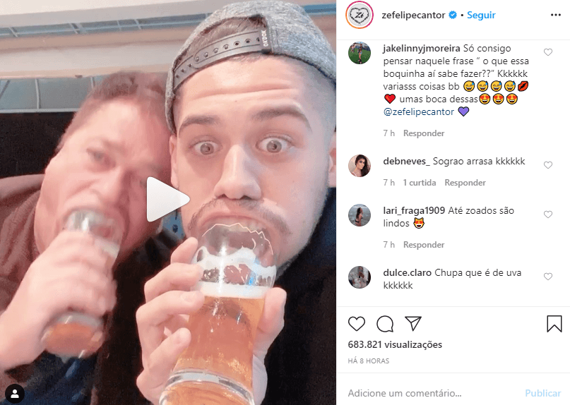 Pai e filho surgiram em vídeo polêmico (Foto: Reprodução/ Instagram)