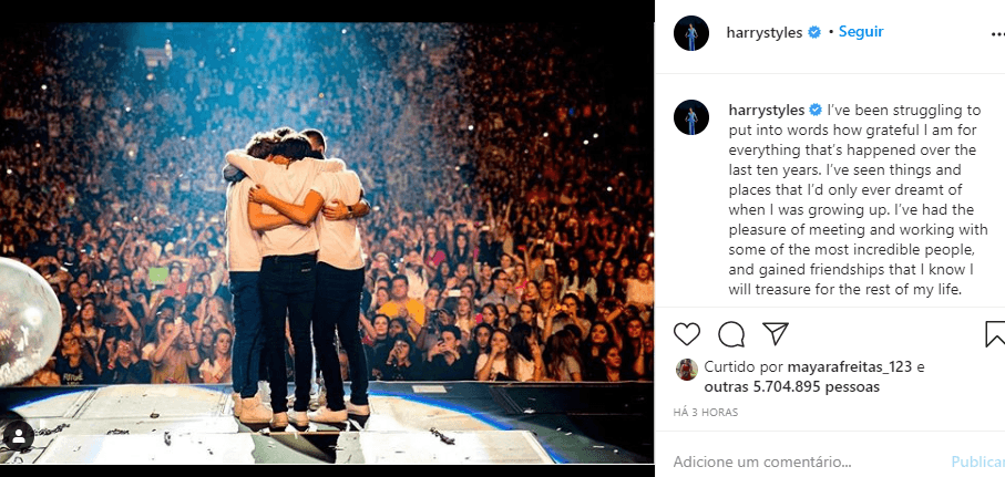 Compartilhamento feito por Harry Styles (Foto: Reprodução)