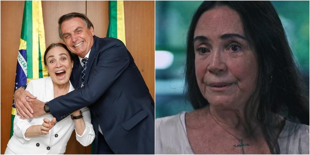 Regina Duarte, após se aliar a Bolsonaro, quer voltar à Globo. (Foto: Montagem/Reprodução) Regina Duarte, após se aliar a Bolsonaro, quer voltar à Globo. (Foto: Montagem/Reprodução)