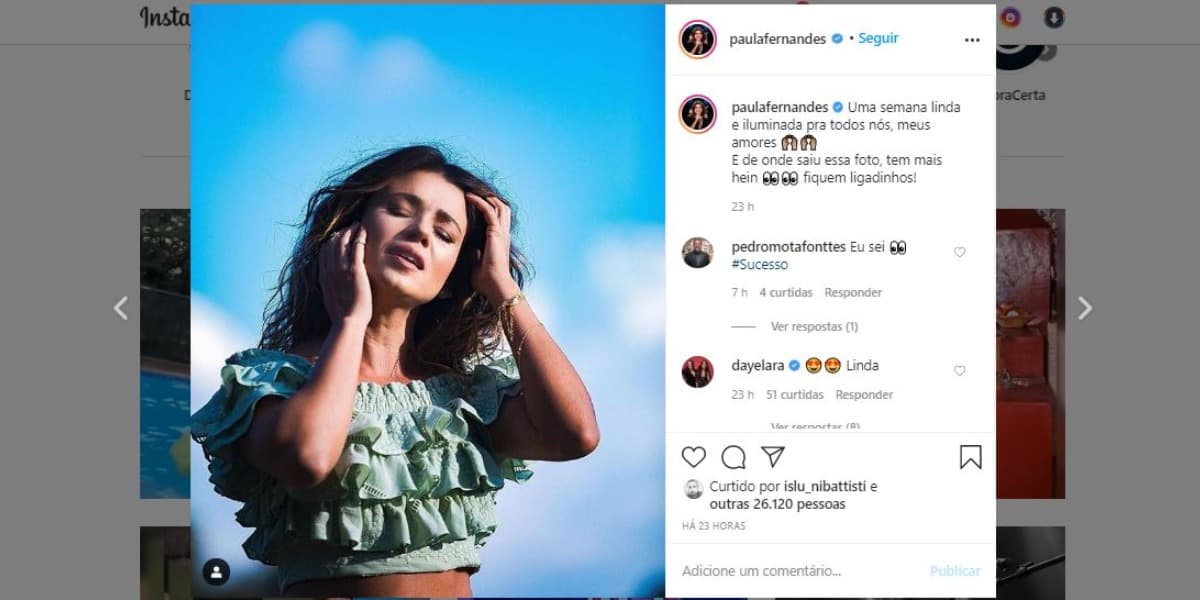 Paula Fernandes fez anúncio misterioso nas redes sociais (Foto: Reprodução/Instagram) Paula Fernandes fez anúncio misterioso nas redes sociais (Foto: Reprodução/Instagram)