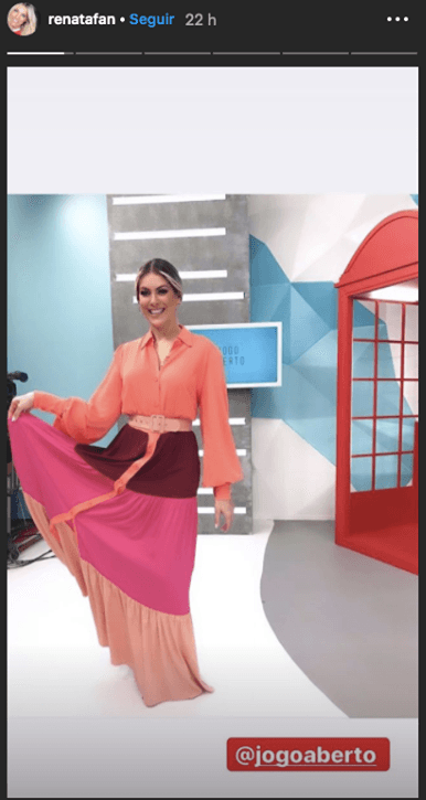 Renata Fan mostrou o look do dia (Foto: reprodução/Instagram)