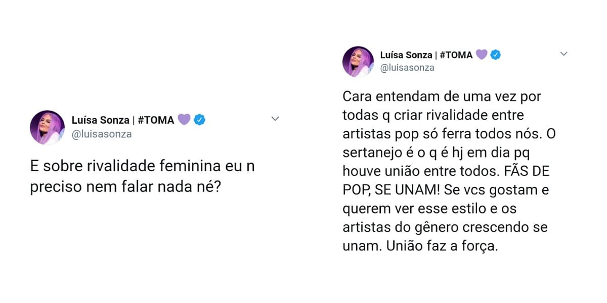 Cantora Luísa Sonza usa twitter para fazer pedido a fãs (Foto: Reprodução/Twitter) Cantora Luísa Sonza usa twitter para fazer pedido a fãs (Foto: Reprodução/Twitter)