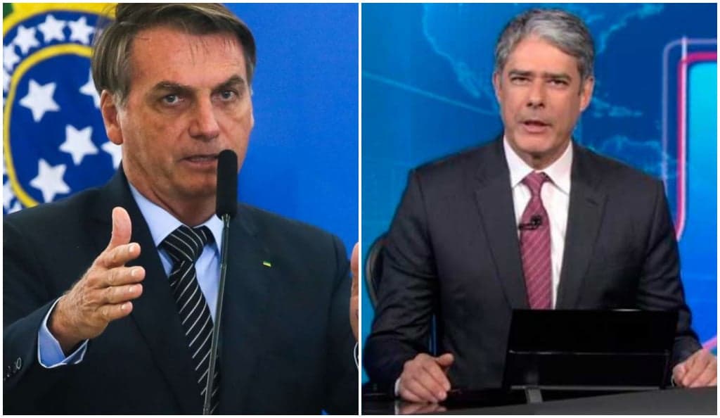 O presidente Jair Bolsonaro contra William Bonner e a Globo - Foto: Montagem O presidente Jair Bolsonaro contra William Bonner e a Globo - Foto: Montagem
