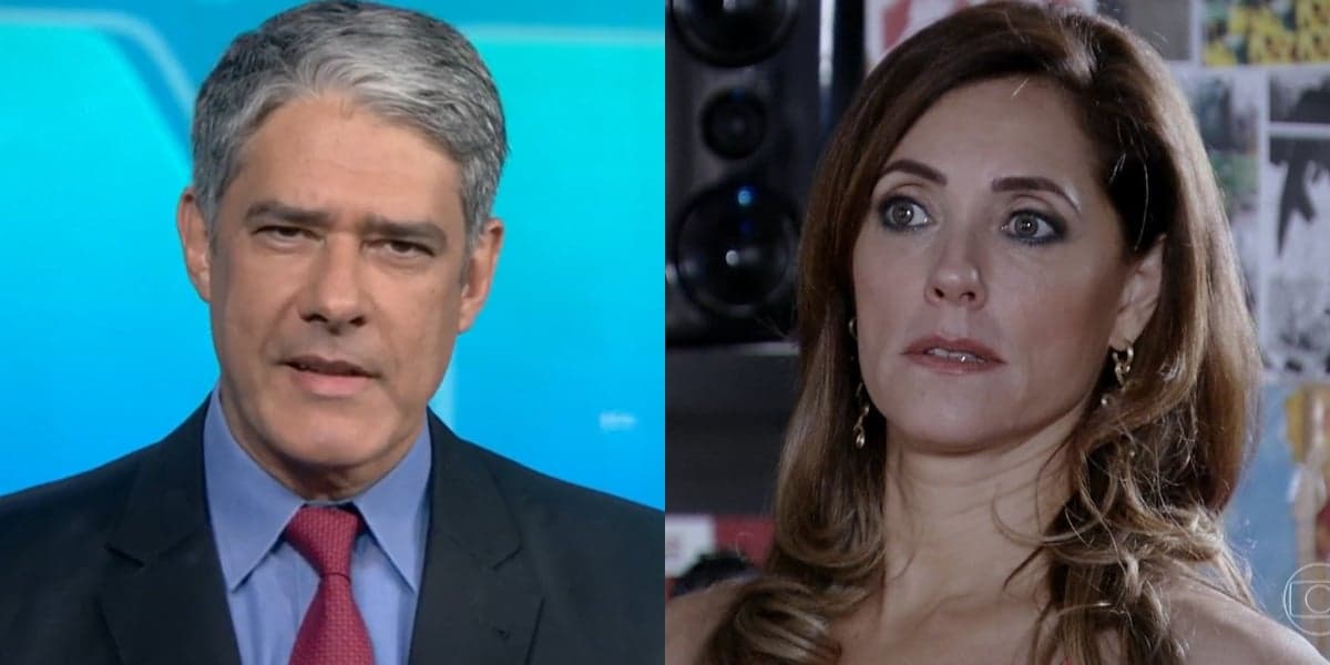 William Bonner no comando do Jornal Nacional e Christiane Torloni (Tereza Cristina) em cena de Fina Estampa; JN e novela das nove bombaram em audiência (Foto: Reprodução/Globo) William Bonner no comando do Jornal Nacional e Christiane Torloni (Tereza Cristina) em cena de Fina Estampa; JN e novela das nove bombaram em audiência (Foto: Reprodução/Globo)