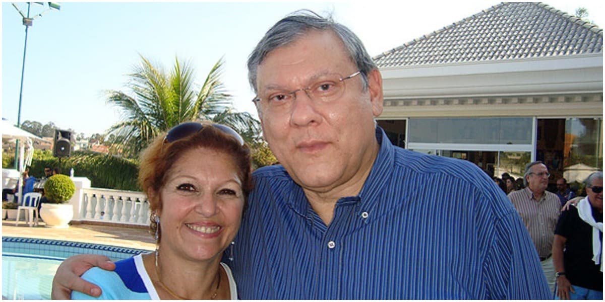 Milton Neves em uma foto relativamente recente com a esposa - Foto: Reprodução Milton Neves em uma foto relativamente recente com a esposa - Foto: Reprodução