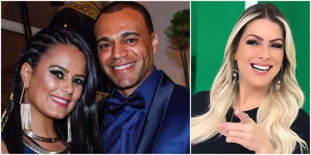 Denílson surge ao lado da esposa, após relações com Renata Fan nos bastidores da Band e não se controla: "Aceitou'