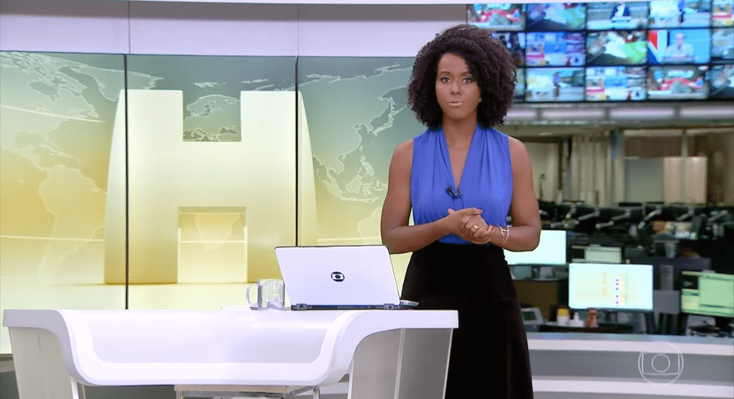 Maju Coutinho retornou ao 'Jornal Hoje' (Foto: reprodução/Globo) Maju Coutinho retornou ao 'Jornal Hoje' (Foto: reprodução/Globo)