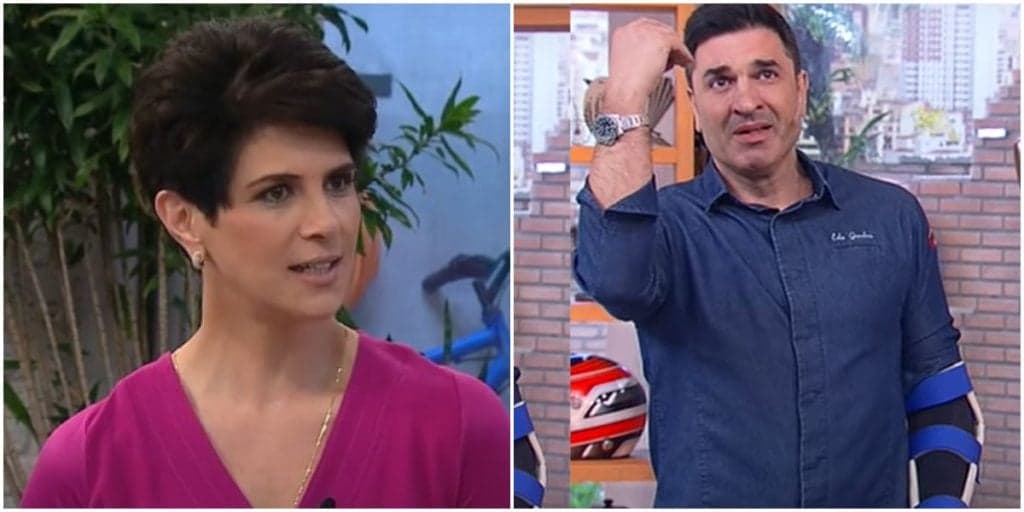 Edu Guedes estreia na Band, após dar "rasteira" em lugar de Mariana Godoy e fica frente a frente com ela: "Rápido"