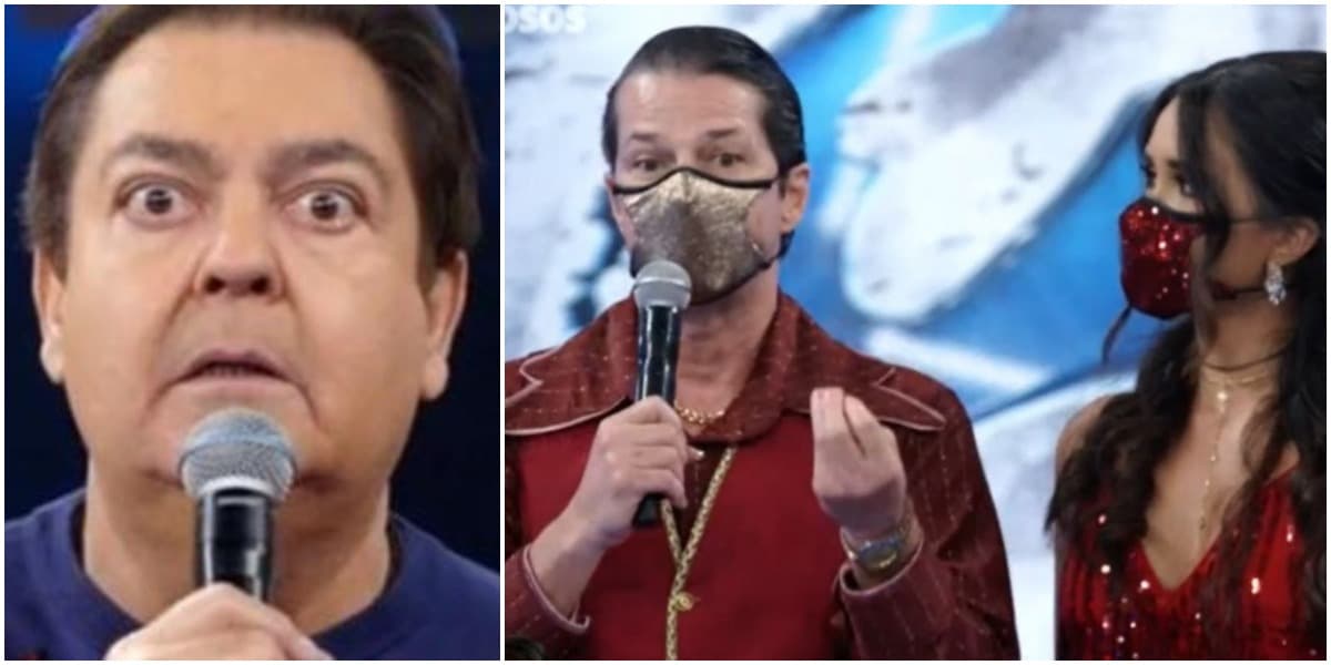O time dos homens fez sua estreia na Dança dos Famosos (Foto: Reprodução/ Montagem/ TV Foco) O time dos homens fez sua estreia na Dança dos Famosos (Foto: Reprodução/ Montagem/ TV Foco)