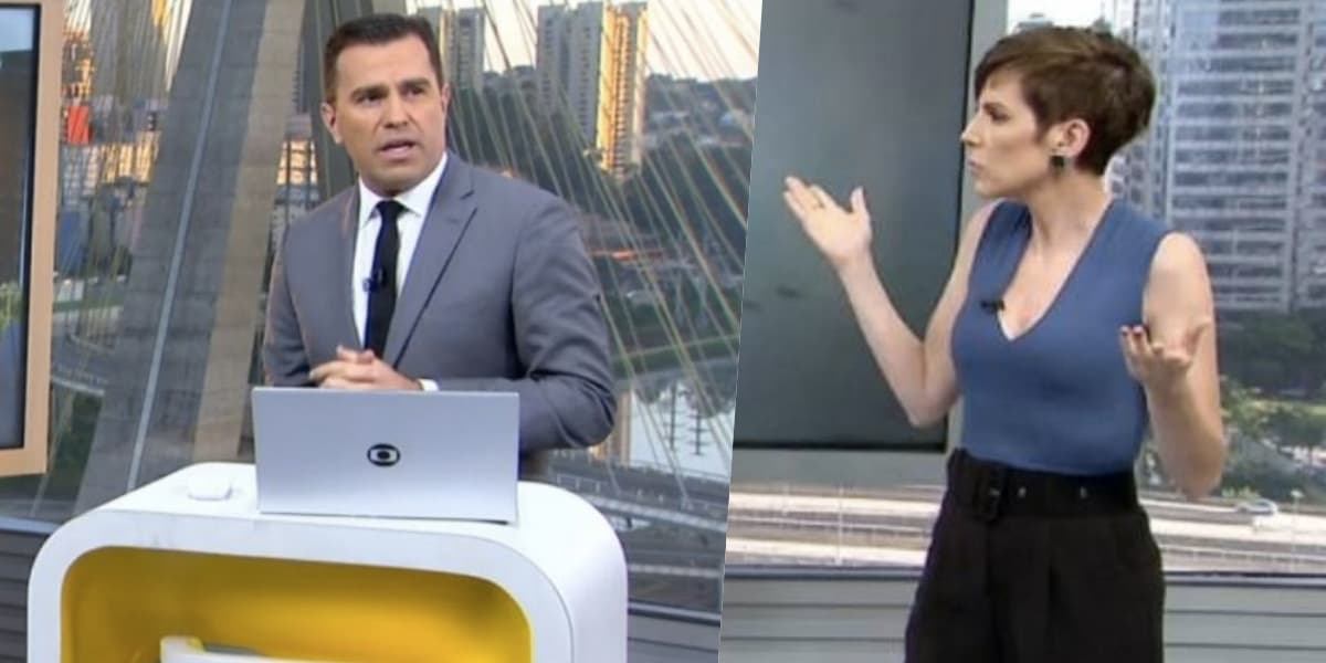Rodrigo Bocardi expôs Glória Vanique ao vivo (Foto: reprodução/Globo) Rodrigo Bocardi expôs Glória Vanique ao vivo (Foto: reprodução/Globo)