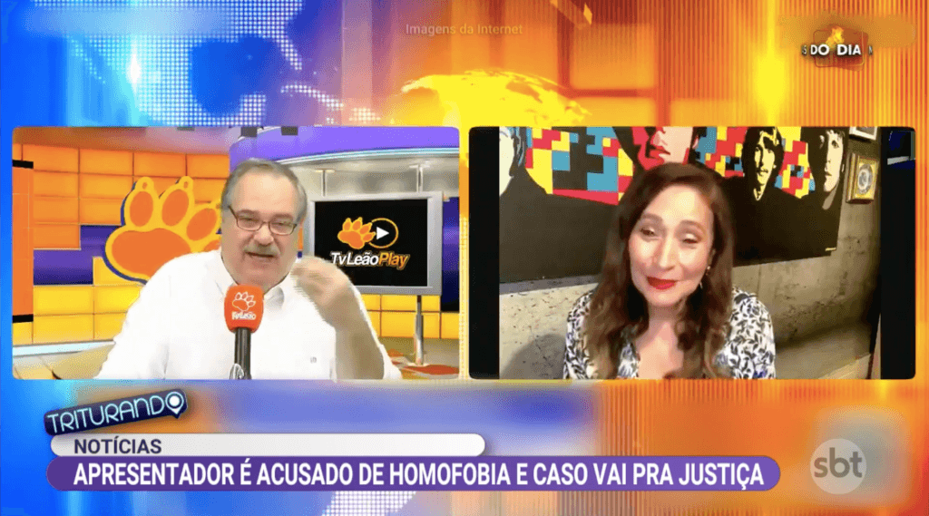 Apresentadora em vídeo junto de Gilberto Barros (Foto: Reprodução) Apresentadora em vídeo junto de Gilberto Barros (Foto: Reprodução)