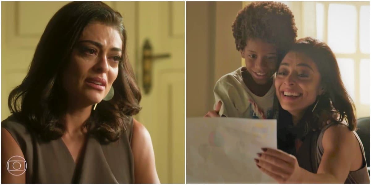 Carolina e o pequeno Gabriel na novela Totalmente Demais - Foto: Reprodução Carolina e o pequeno Gabriel na novela Totalmente Demais - Foto: Reprodução