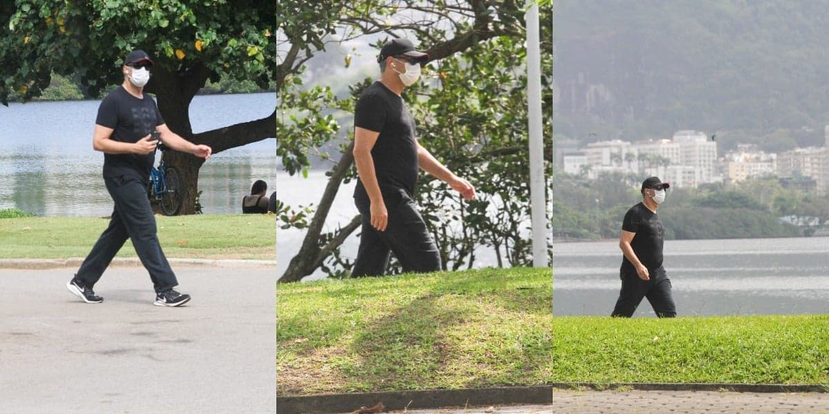 William Bonner foi flagrado em sua caminhada matinal na Lagoa Rodrigo de Freitas, no Rio de Janeiro (Foto: AgNews) William Bonner foi flagrado em sua caminhada matinal na Lagoa Rodrigo de Freitas, no Rio de Janeiro (Foto: AgNews)