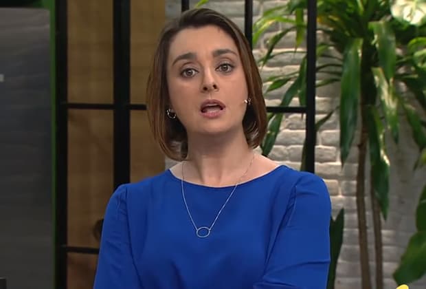 Catia Fonseca quebra protocolo e deixa repórter em pânico ao vivo na Band: "Tem bombeiro aí?"