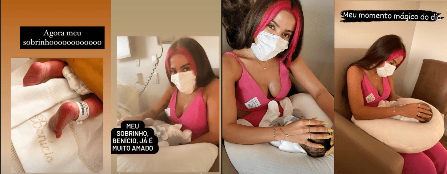 Anitta e a criança (Foto: Reprodução)