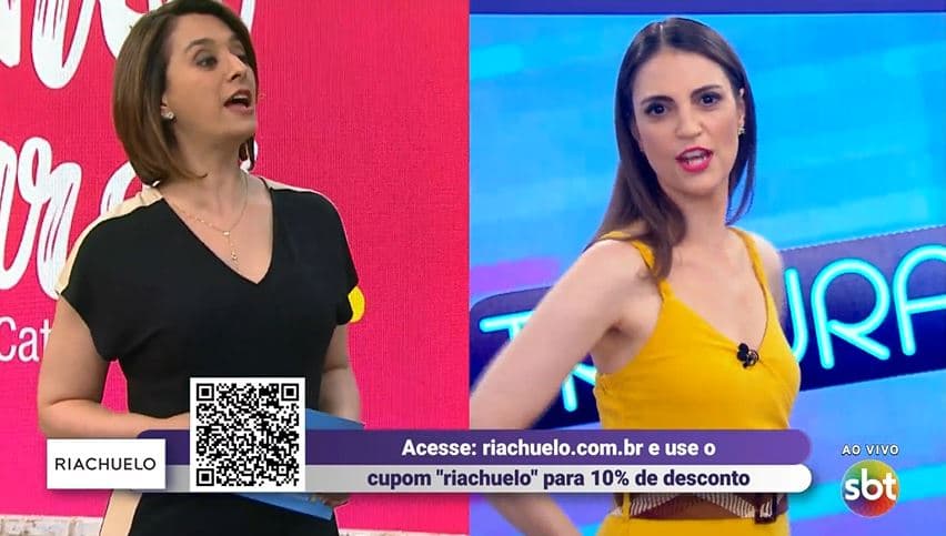 Catia Fonseca e Chris Flores são obrigadas a quebrarem sinal da Band e SBT e entram ao vivo com notícia