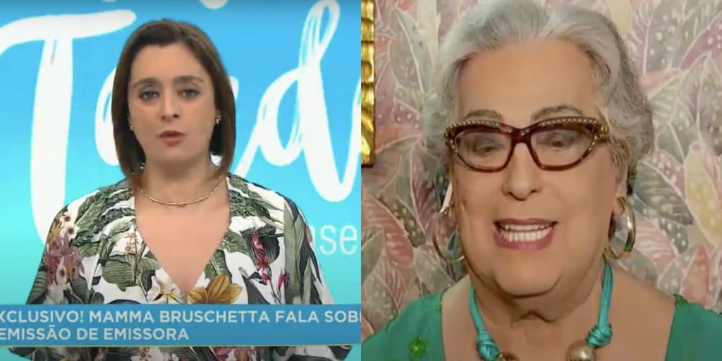 Catia Fonseca na Band recebe Mamma Bruschetta após demissão
