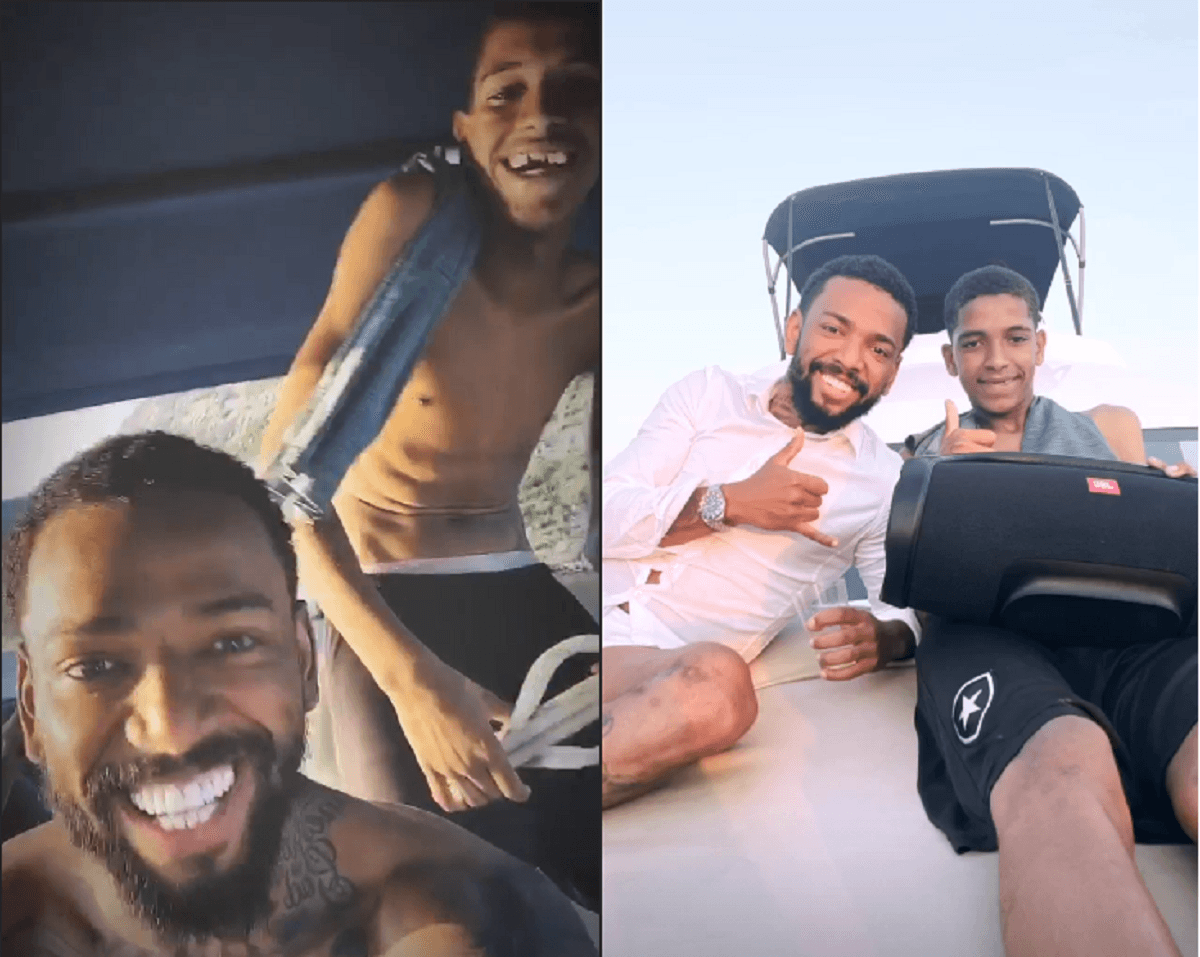 Nego do Borel e seu novo amigo (Foto: Reprodução) Nego do Borel e seu novo amigo (Foto: Reprodução)