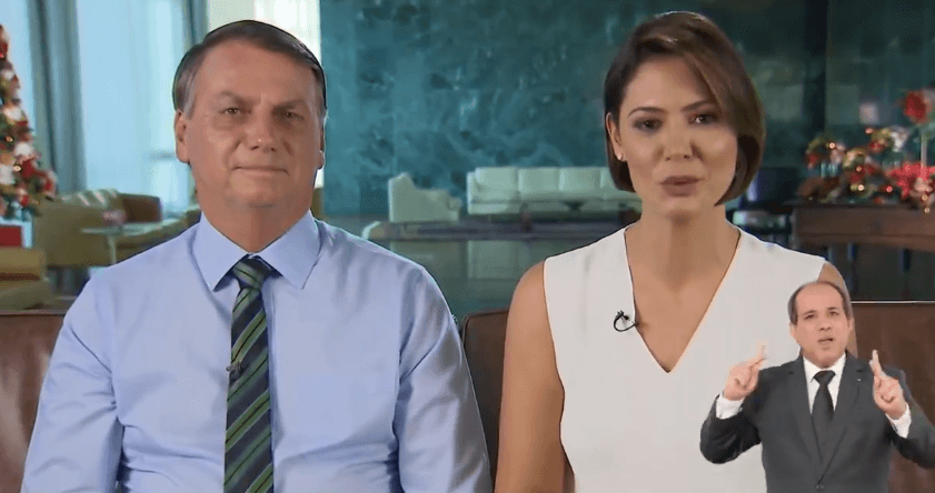 Bolsonaro e mulher (Foto: Reprodução)