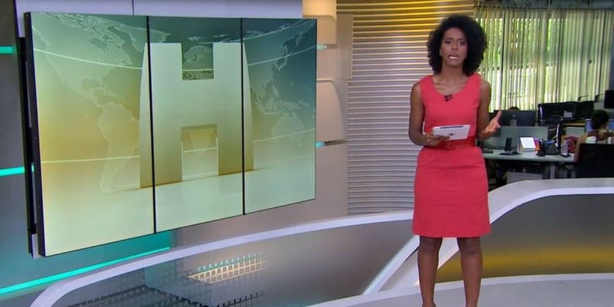 Maju Coutinho no "Jornal Hoje" (Foto: Reprodução/TV Globo)