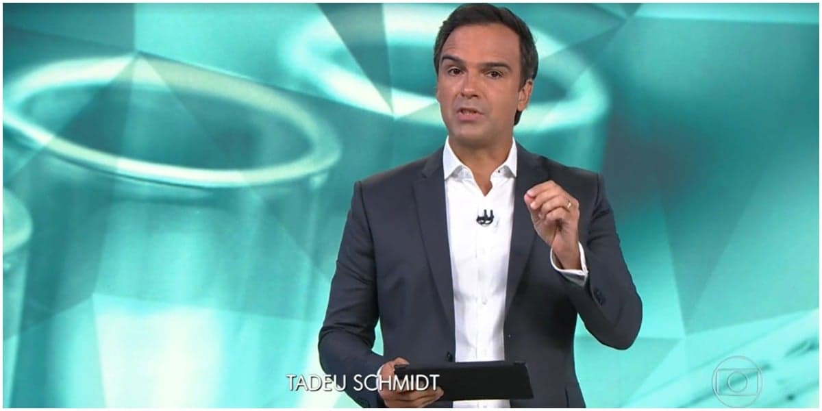 O apresentador do Fantástico, Tadeu Schmidt - Foto: Reprodução