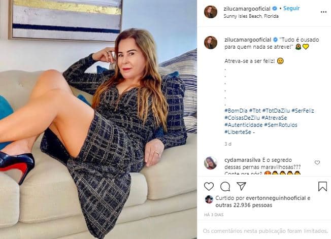 Zilu filosofou nas redes sociais (Foto: Reprodução/Instagram) Zilu filosofou nas redes sociais (Foto: Reprodução/Instagram)