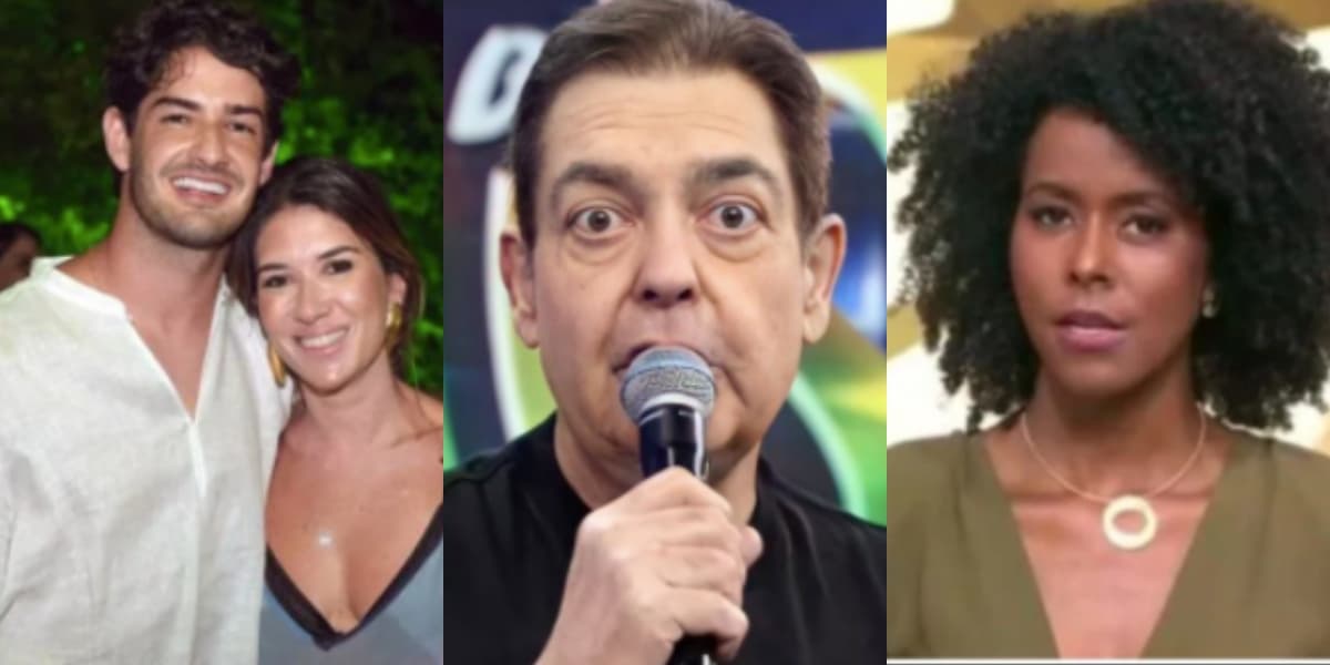Pato, Rebeca Abravanel, Faustão e Maju Coutinho (Reprodução) Pato, Rebeca Abravanel, Faustão e Maju Coutinho (Reprodução)