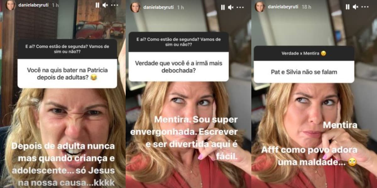 Daniela Beyruti respondeu perguntas sobre as irmãs (Foto: Reprodução/Instagram) Daniela Beyruti respondeu perguntas sobre as irmãs (Foto: Reprodução/Instagram)