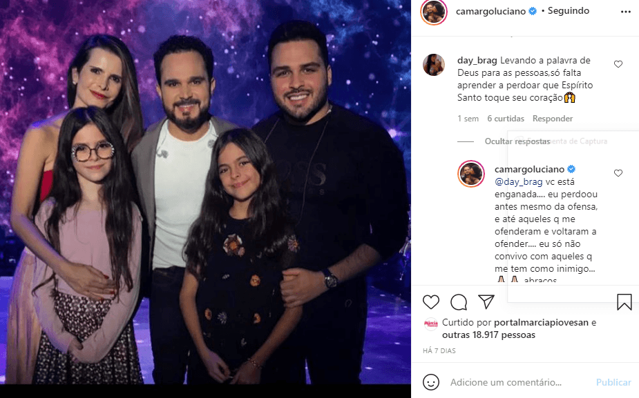 Luciano Camargo foi criticado por uma seguidora (Foto: Reprodução)