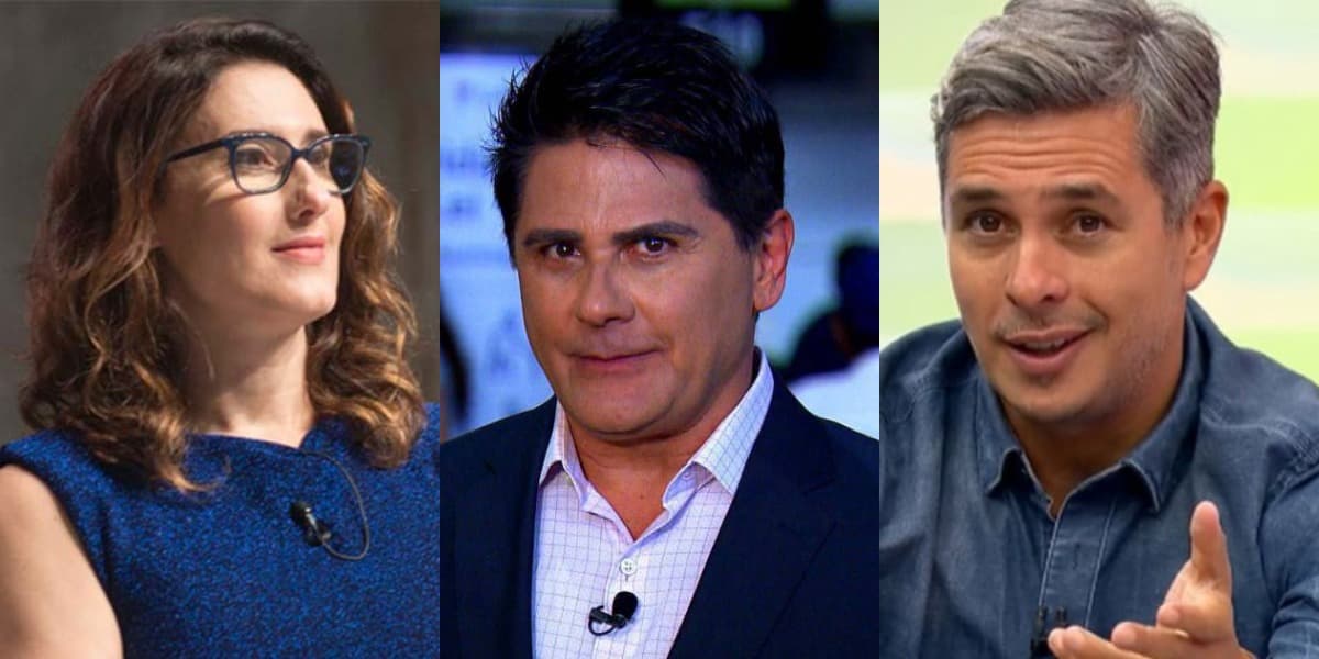 Paola Carosella deixou o "MasterChef Brasil", Cesar Filho está afastado do "Hoje Em Dia" e Ivan Moré pode comandar o "Vem Pra Cá" no SBT (Foto: Reprodução/Band/Record/TV Globo) Paola Carosella deixou o "MasterChef Brasil", Cesar Filho está afastado do "Hoje Em Dia" e Ivan Moré pode comandar o "Vem Pra Cá" no SBT (Foto: Reprodução/Band/Record/TV Globo)