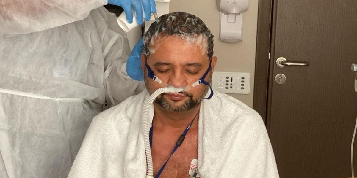 Geraldo Luís surge em hospital e imagens chocam (Reprodução) Geraldo Luís surge em hospital e imagens chocam (Reprodução)