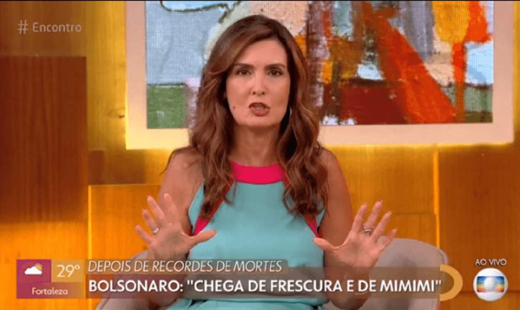 Fátima Bernardes surge revoltada na Globo, olha no fundo das câmeras e clama por misericórdia: "Questão de piedade"