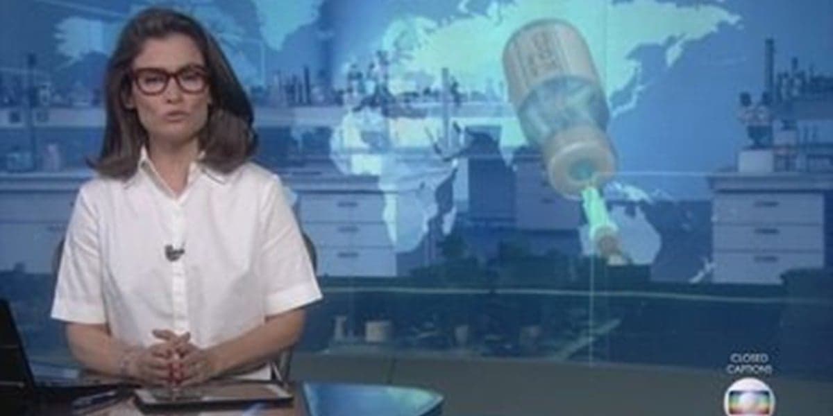 Renata Vasconcellos encerrou o Jornal Nacional em clima de luto (Foto: Reprodução) Renata Vasconcellos encerrou o Jornal Nacional em clima de luto (Foto: Reprodução)