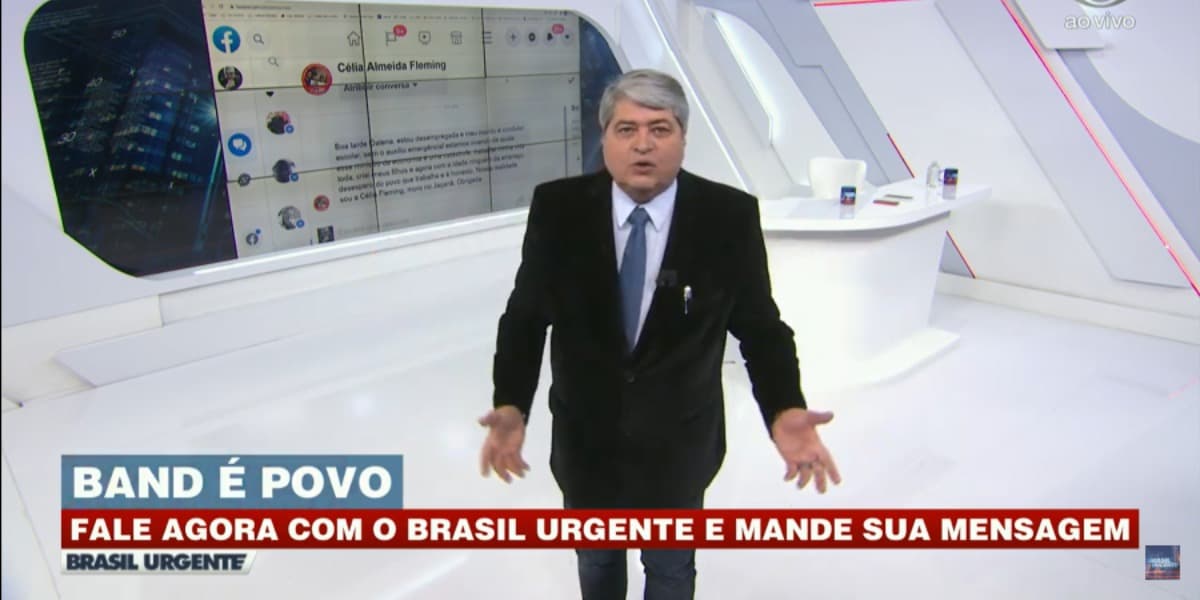 Datena no Brasil Urgente (Foto: Reprodução) Datena no Brasil Urgente (Foto: Reprodução)