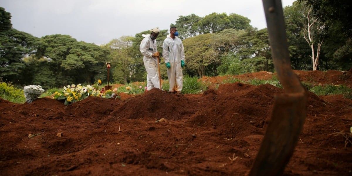 Brasil bate marca histórica em número de mortes pela Covid-19 (Foto: Reprodução) Brasil bate marca histórica em número de mortes pela Covid-19 (Foto: Reprodução)