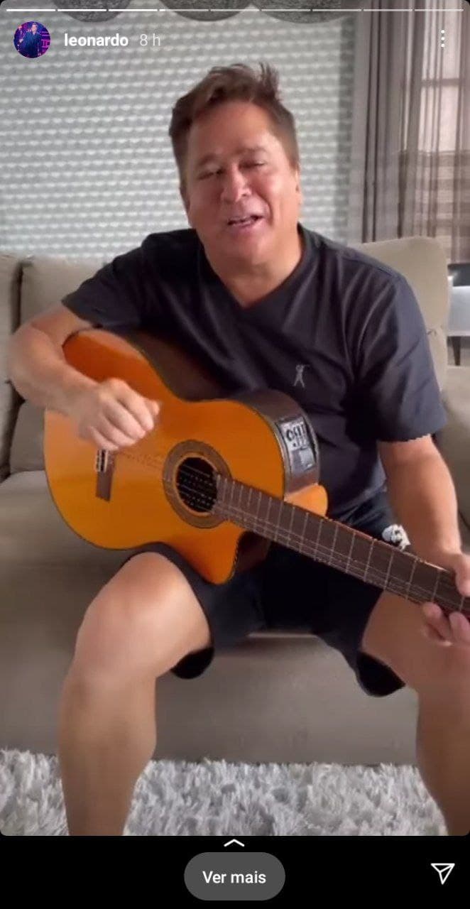 Leonardo fez questão de divulgar a música de Zé Felipe com Virgínia (Foto: Reprodução/ Instagram) Leonardo fez questão de divulgar a música de Zé Felipe com Virgínia (Foto: Reprodução/ Instagram)