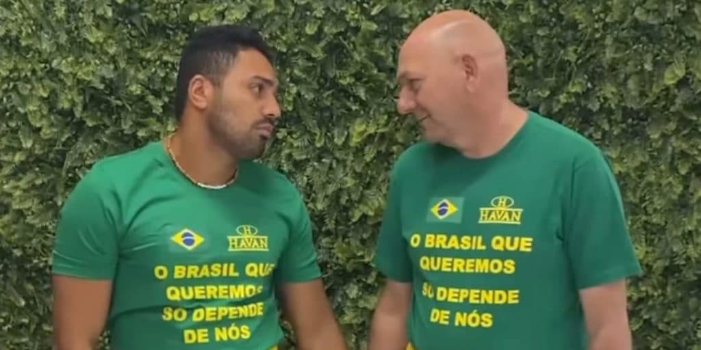 Bolsonarista? Tirullipa surge junto a Luciano Hang, o "Véio da Havan", em vídeo e é detonado: "É minion?"