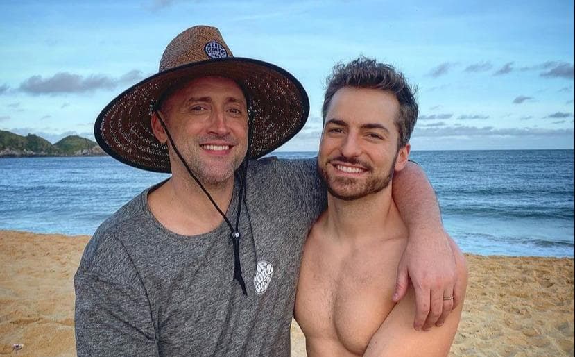 O casal Paulo e Thales O casal Paulo e Thales