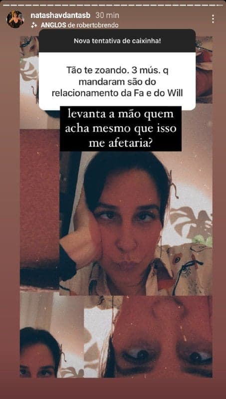 Natasha Dantas se revoltou com recado e detonou (Foto: Reprodução/ Instagram) Natasha Dantas se revoltou com recado e detonou (Foto: Reprodução/ Instagram)