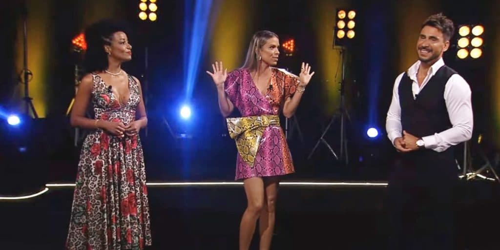 Lígia Mendes chora ao vivo com demissão e Julio Rocha admite situação do TV Fama diante do público: “Não quis sair”