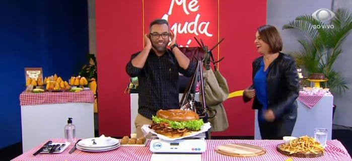 Catia Fonseca e Alex Sampaio no "Melhor da Tarde" (Foto: Reprodução/Band)