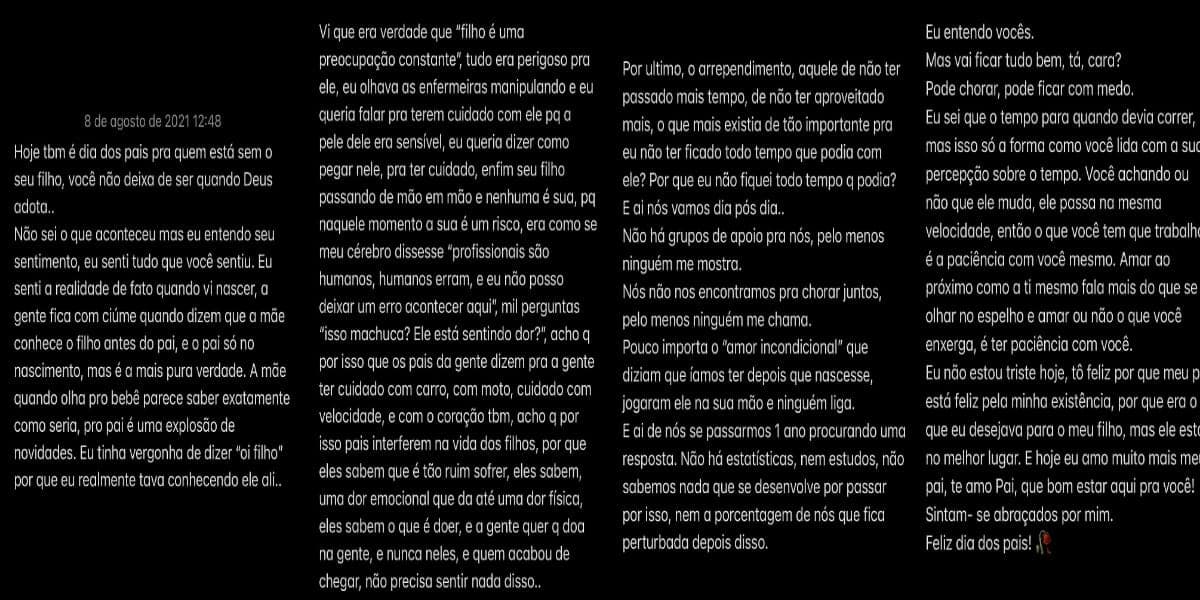 Dia dos Pais: Whindersson Nunes revive luto em texto arrebatador (Foto: Reprodução) Dia dos Pais: Whindersson Nunes revive luto em texto arrebatador (Foto: Reprodução)