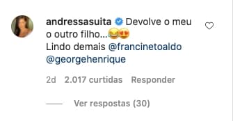 Andressa Suita "anuncia" filho - Reprodução Andressa Suita "anuncia" filho - Reprodução