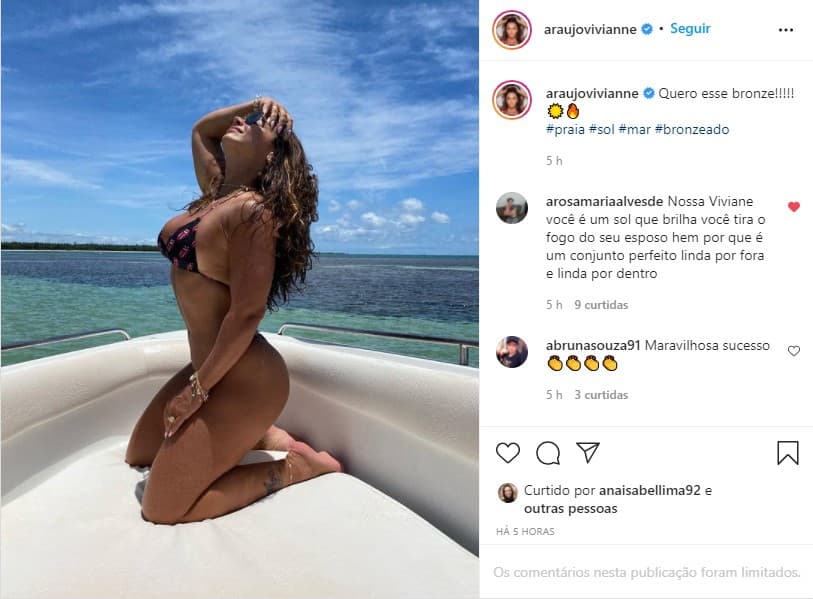 Viviane Araújo ostenta corpão em foto sensual - Foto: Reprodução