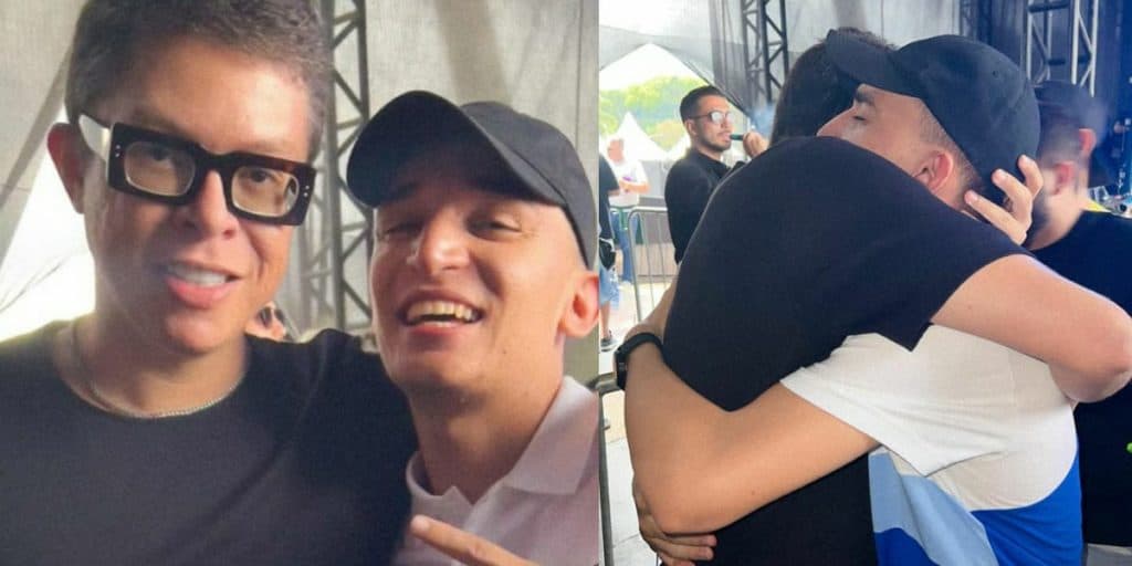 João Gomes se encontra com DJ Ivis e exalta músico em evento de Safadão: "Bom curtir perto de você"